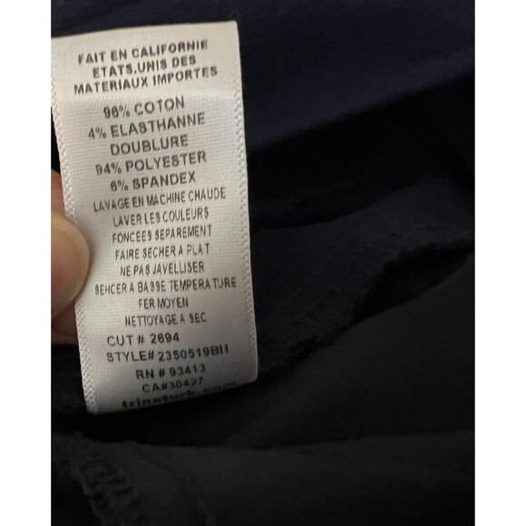 Trina Turk Ore Cropped Boot Pants  Size 2  Navy Mid-Rise Kick Flare Leg - Picture 10 of 16